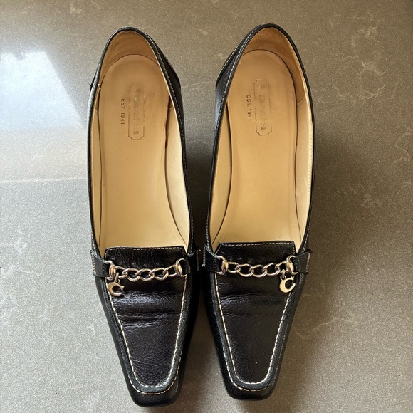 Coach Madeleine Vintage Leather Heels Womens Size 9B - Picture 2 of 15